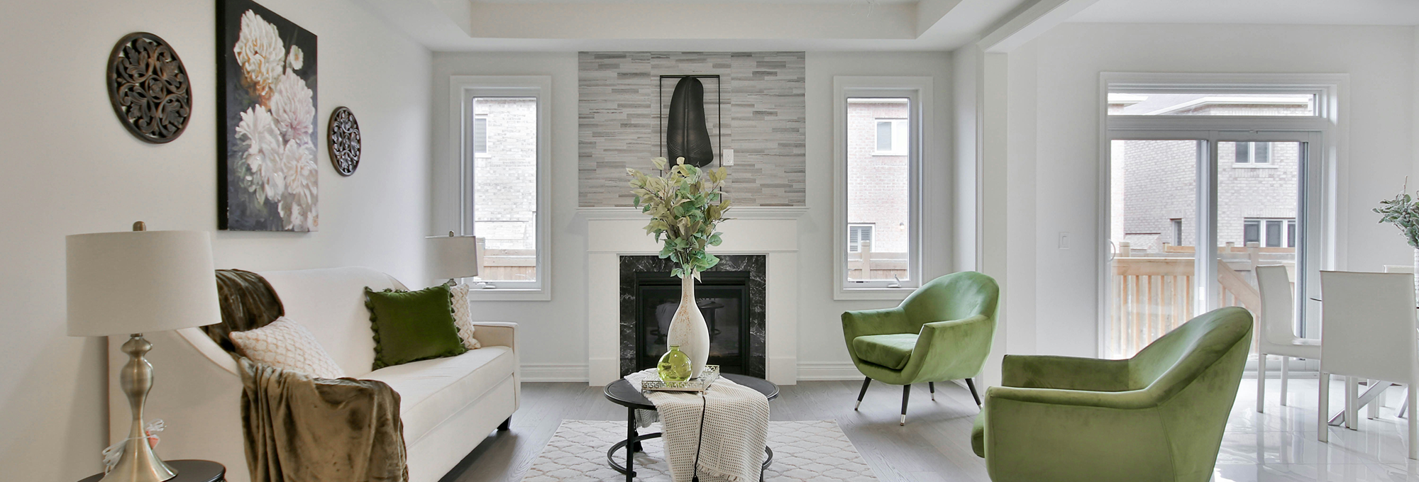 Hardwood flooring in living room